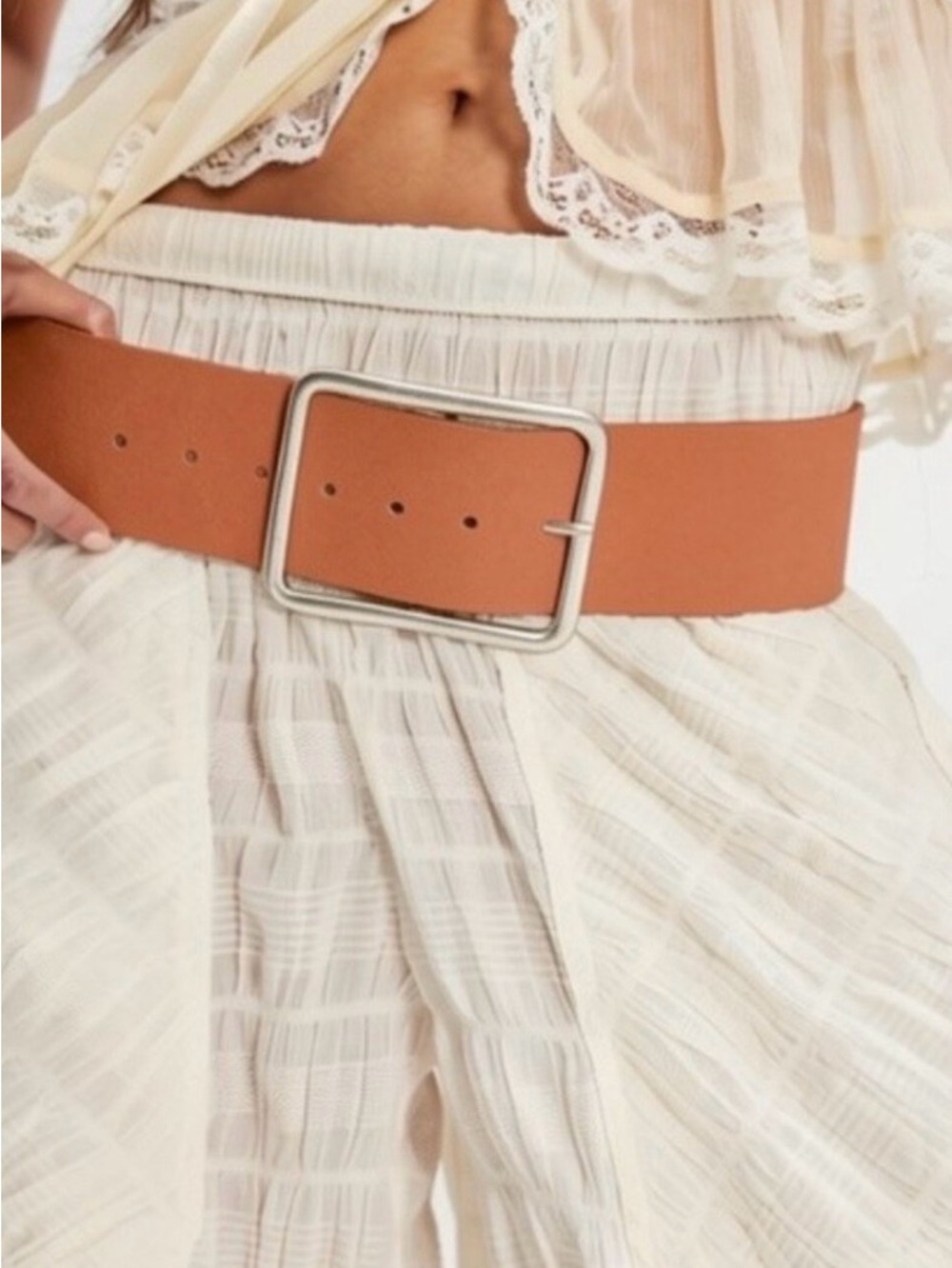 NWT Free People Suede Hex Hip Belt